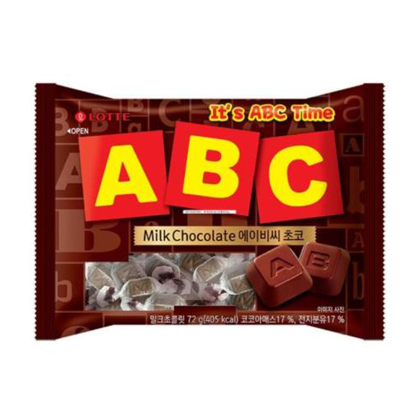 [CU] 롯데)ABC밀크초콜릿72g